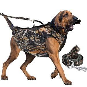 2 Pieces Dog Hunting Vest with Camo Neoprene 5 mm Thick Waterproof Dog vest